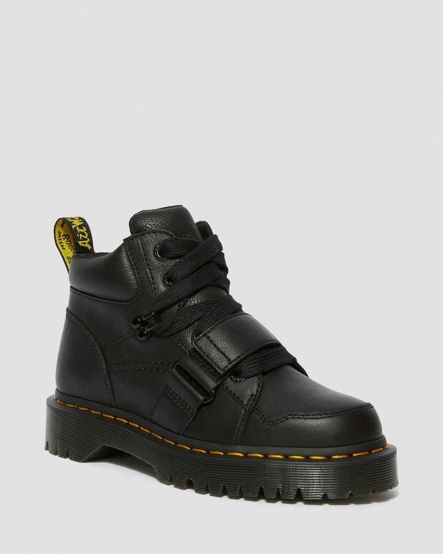 Dr. Martens Zuma II Lær Chunky Snørestøvler Dame Svart [7469YJRIS]